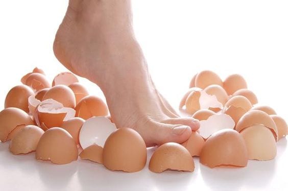 Walking On Eggshells Idiom Sentence